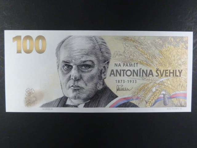 Pamětní tisk ve formě bankovky na počest Antonína Švehly, série C, dárkový obal