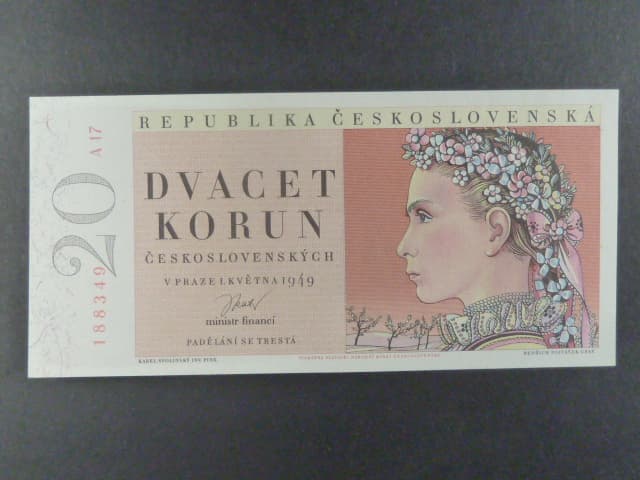 20 Kčs 1949 série A 17