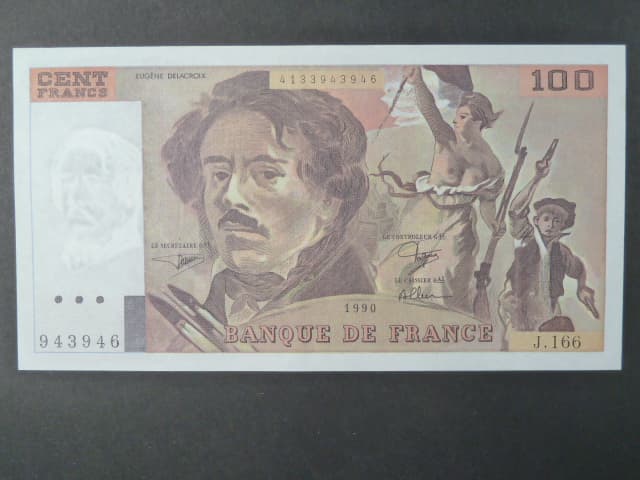 100 Francs 1990, BNB. B1011o, Pi. 154e