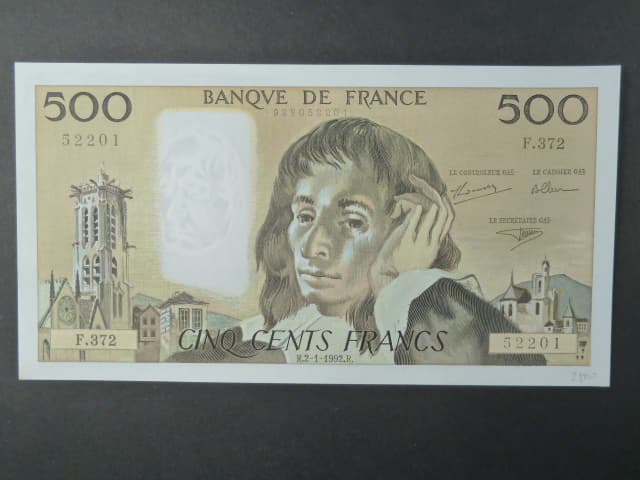 500 Francs 2.1.1992, BNB. B1013i, Pi. 156i