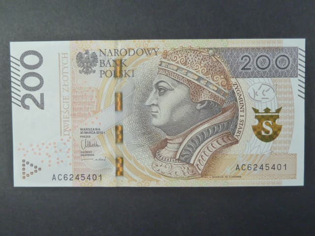200 Zlotych 2015 série AC, BNB. B863a