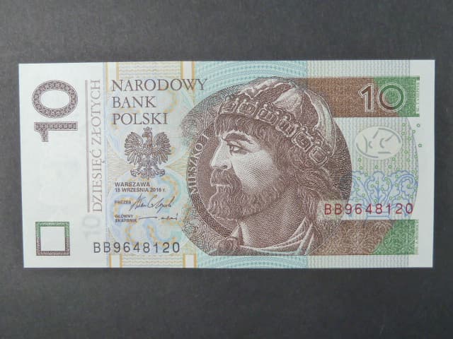 10 Zlotych 2016 série BB, BNB. B859b