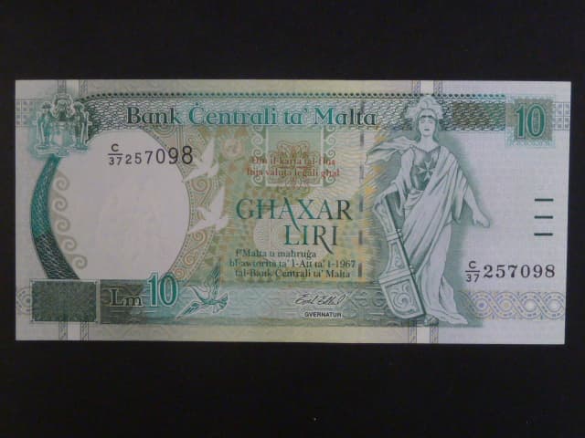10 Lira 1967 série C/37, BNB. B220b