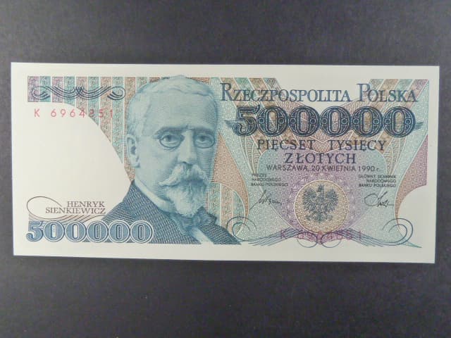 500.000 Zlotych 20.4.1990 série K, BNB. B846a
