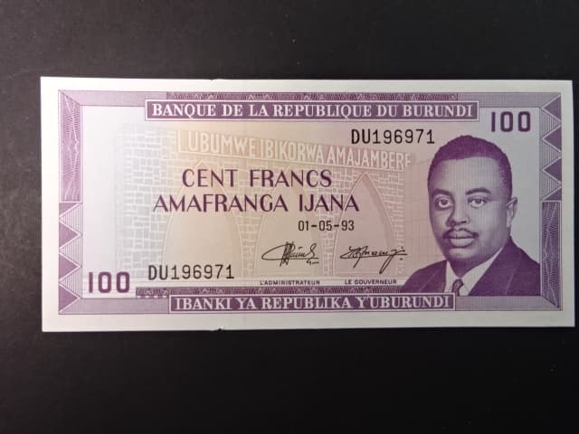 BURUNDI, 100 Francs 1993, BNB. B217i