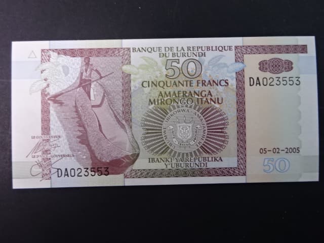 BURUNDI, 50 Francs 2005, BNB. B222e