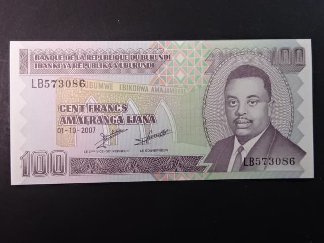 BURUNDI, 100 Francs 2007, BNB. B223f