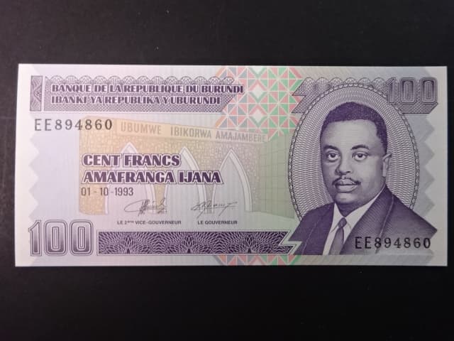 BURUNDI, 100 Francs 1993, BNB. B223a