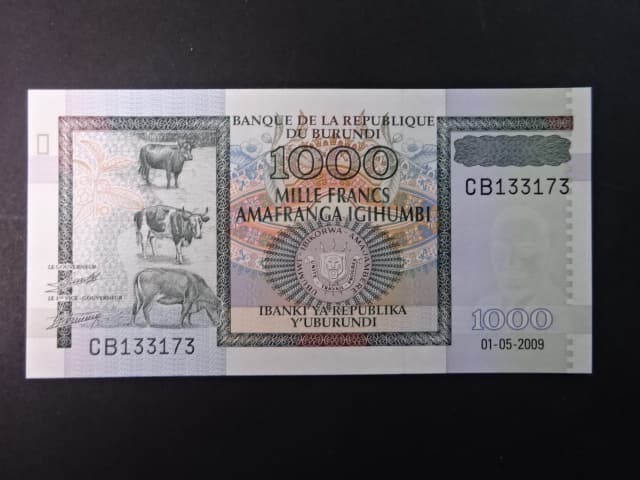 BURUNDI, 1000 Francs 2009, BNB. B233a