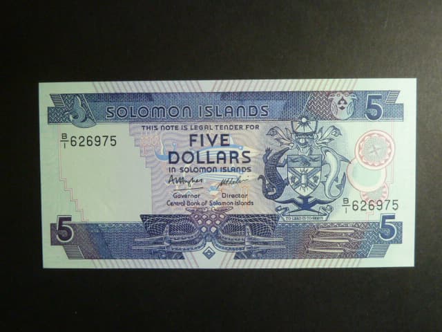 ŠALAMOUNOVY OSTROVY, 5 Dollars 1986, BNB. B204a, Pi. 14
