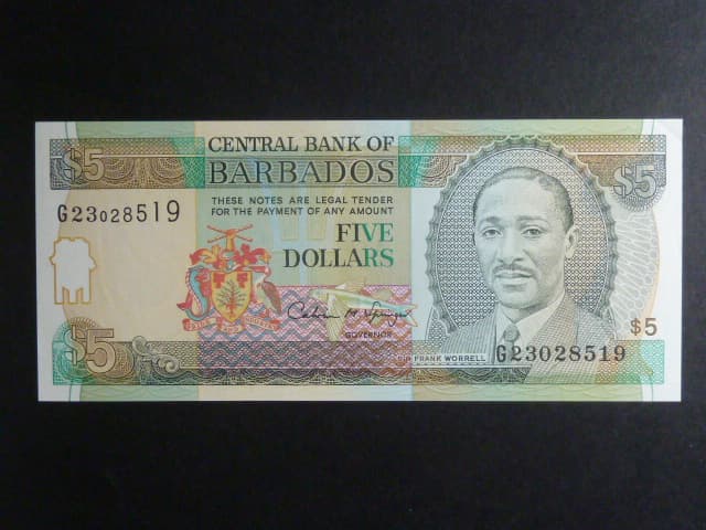 BARBADOS, 5 Dollars 1996, BNB. B213a, Pi. 47