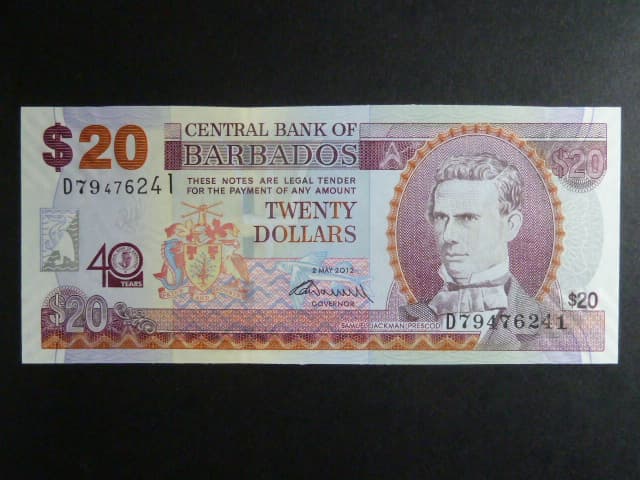 BARBADOS, 20 Dollars 2012, BNB. B231a, Pi. 72