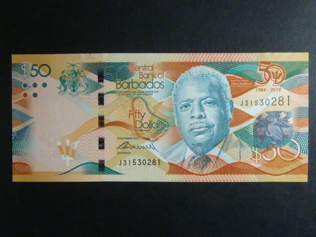 BARBADOS, 50 Dollars 2016, BNB. B238a, Pi. 79