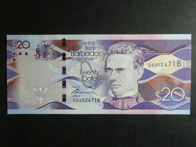 BARBADOS, 20 Dollars 2013, BNB. B235a, Pi. 76