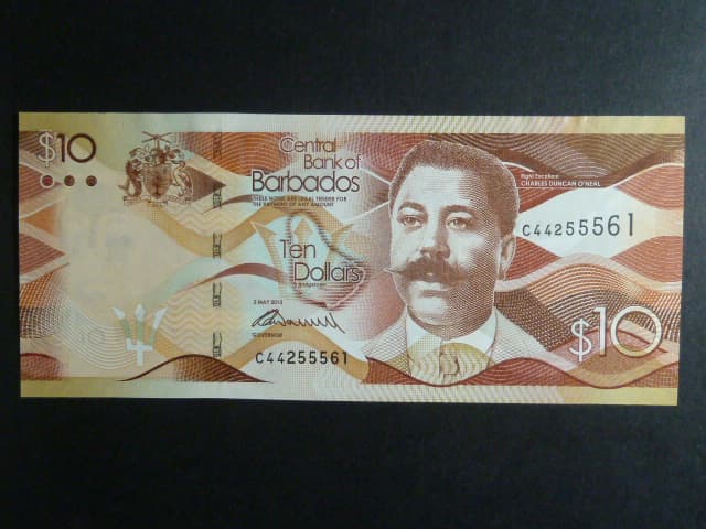 BARBADOS, 10 Dollars 2013, BNB. B234a, Pi. 75