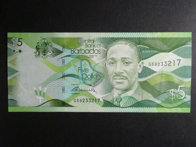 BARBADOS, 5 Dollars 2013, BNB. B233a, Pi. 74