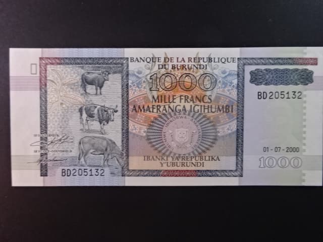 BURUNDI, 2000 Francs 2000, BNB. B226c