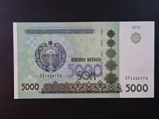 UZBEKISTÁN, 5000 Som 2013, BNB. B213a, Pi. 83