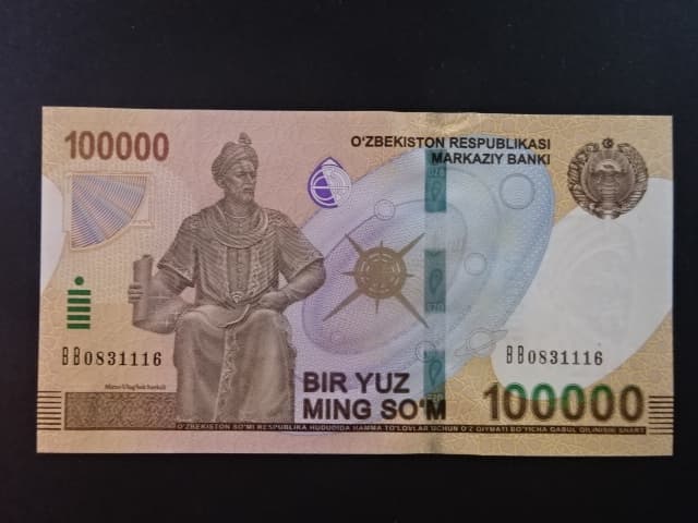 UZBEKISTÁN, 100000 Som 2019, BNB. B216a