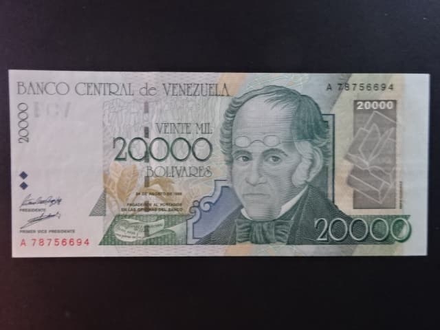 VENEZUELA, 20000 Bolívares 1998, BNB. B354a, Pi. 82