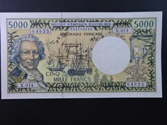 FRANCOUZSKÝ PACIFIK, 5000 Francs 2010, BNB. B103i, Pi. 3