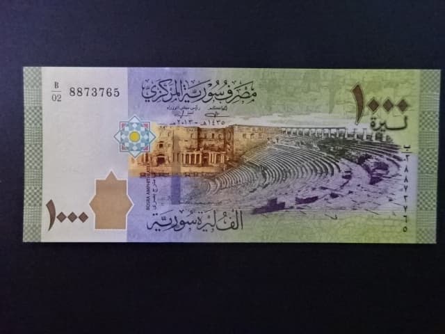 SÝRIE, 1000 Syrian Pounds 2013, BNB. B631a, Pi. 116