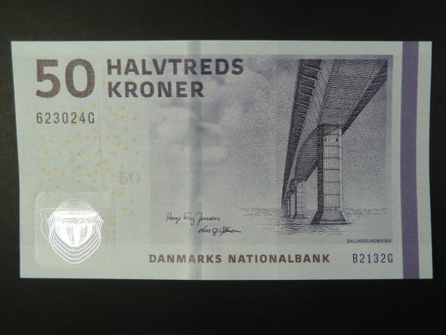50 Kroner 2013, podpis "Lars Gerrild Sorensen"/"Hugo Frey Jensen", BNB. B935d, Pi. 65