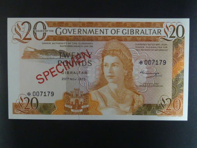 20 Pounds 1975 SPECIMEN, BNB. B121as, Pi. 23