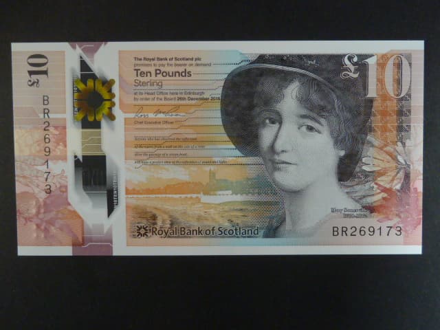 The Royal Bank of Scotland plc, 10 Pounds 2016, BNB. B507a