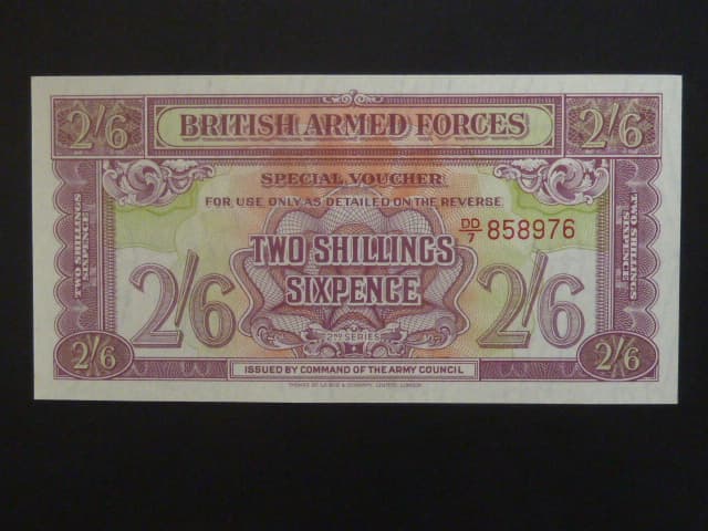 BRITISH ARMED FORCES, 2 Schilling 6 Pence 1959, 2nd series, BNB. B711b, Pi. M19b