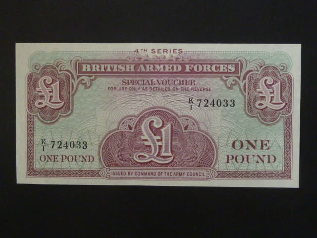 BRITISH ARMED FORCES, 1 Pound 1962, 4th series, BNB. B729a, Pi. M36