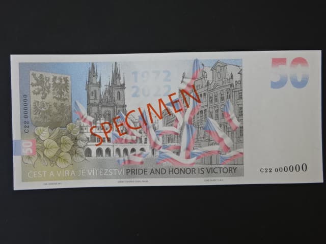 Pamětní tisk ve formě bankovky "50" k narozeninám jaromíra Jágra, anulát C22 000000 , náklad 20 ks, dárkový obal