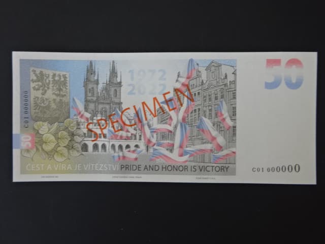 Pamětní tisk ve formě bankovky "50" k narozeninám jaromíra Jágra, anulát C01 000000 , náklad 20 ks, dárkový obal