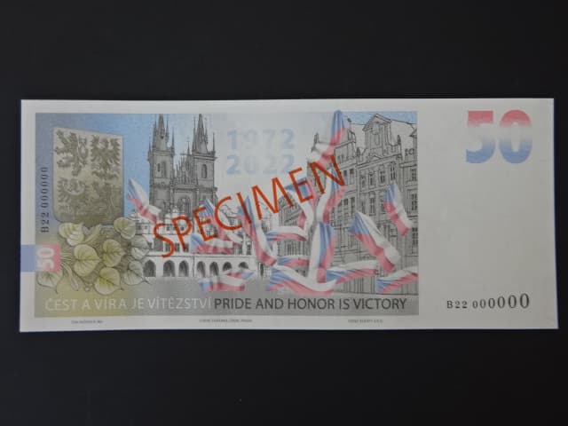 Pamětní tisk ve formě bankovky "50" k narozeninám jaromíra Jágra, anulát B22 000000 , náklad 20 ks, dárkový obal
