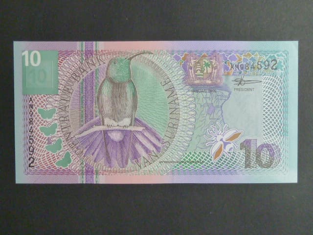 SURINAM, 10 Gulden 2000, BNB. B532a, Pi. 147