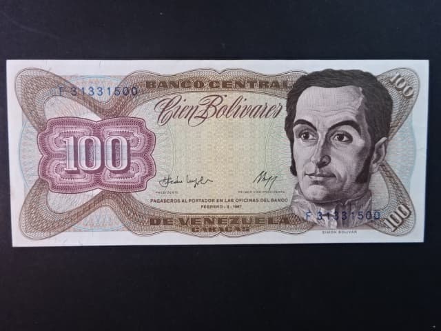 VENEZUELA, 100 Bolívares 1987, BNB. B334h, Pi. 55