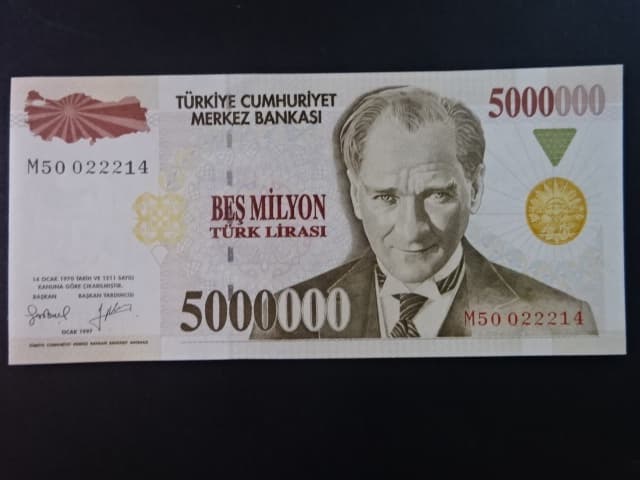 5.000.000 Turk Lirasi 1997, BNB. B291c, Pi. 210