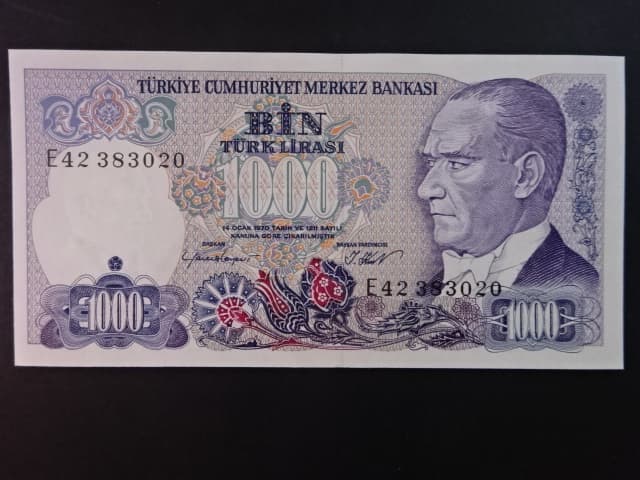 1.000 Turk Lirasi 1986, BNB. B272a, Pi. 196