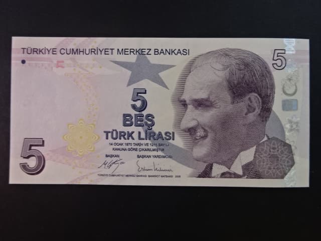 5 Turk Lirasi 2017, BNB. B306b, Pi. 222b