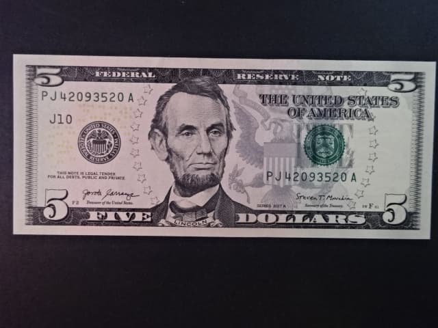 USA, 5 Dollars 2017 A