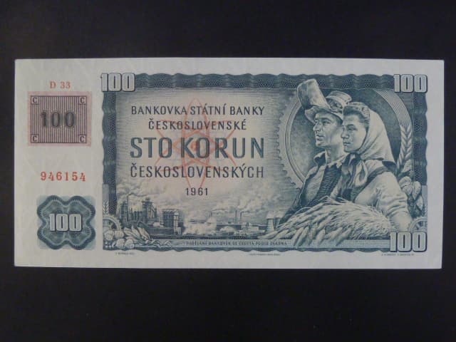 100 Kč 1961 série D 33, kolek