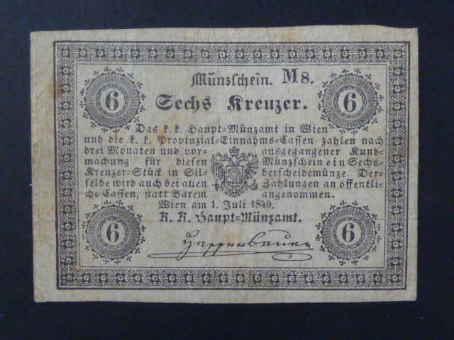 6 Kr 1.7.1849 série M8, Ri. 103