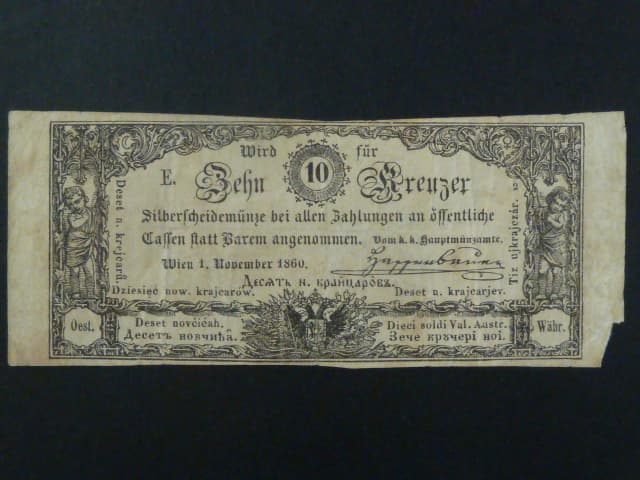 10 Kr 1.11.1860 série E, Ri. 134