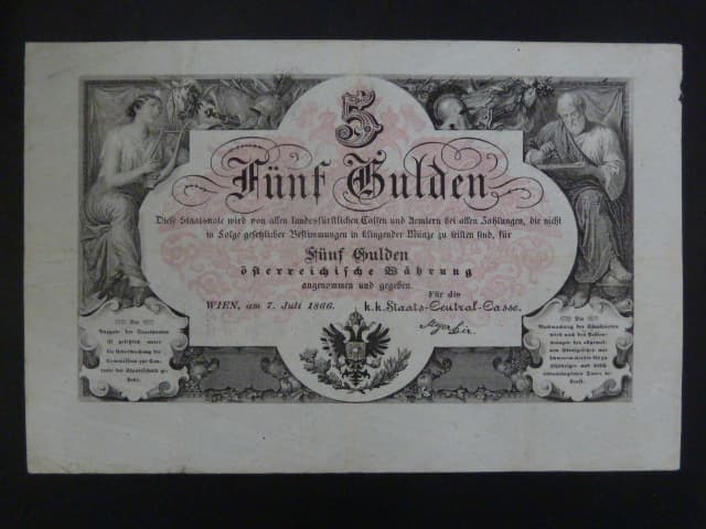 5 Gulden 1866 série Bw 15