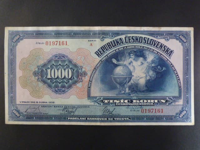 1000 Kč 1932 série A