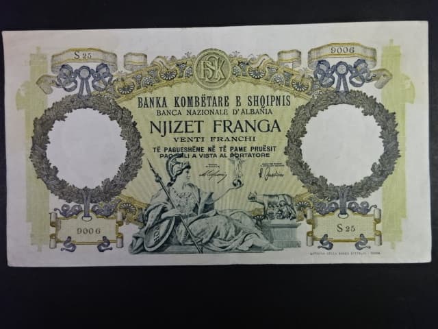 20 Franga 1939, BNB. B207a, Pi. 7