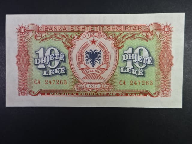 10 Leke 1957, BNB. B213b, Pi. 28