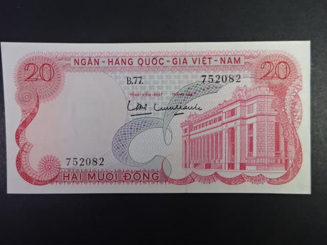 VIETNAM JIŽNÍ,20 Dong 1969, BNB. B126a, Pi. 24