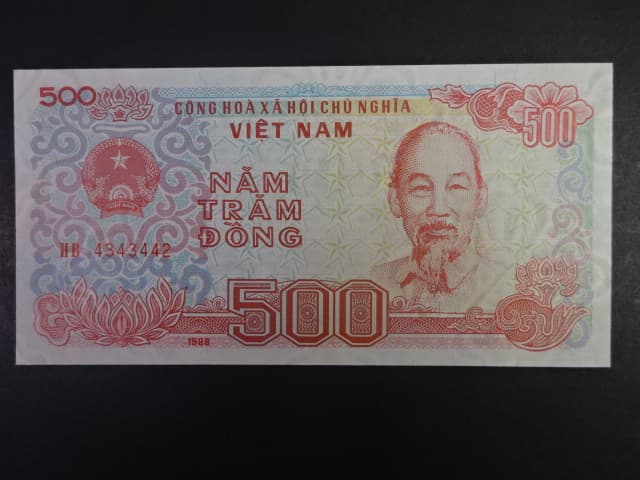 VIETNAM, 500 Dong 1988, patkový prefix, BNB. B329b1, Pi. 101