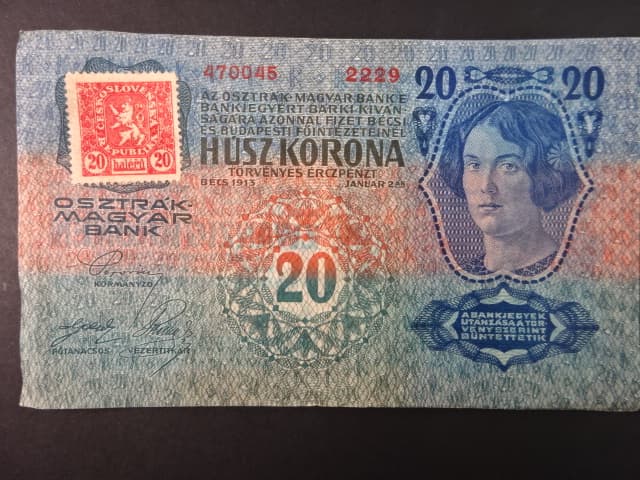 20 K 2.1.1913 série 2229, Kolkovaná